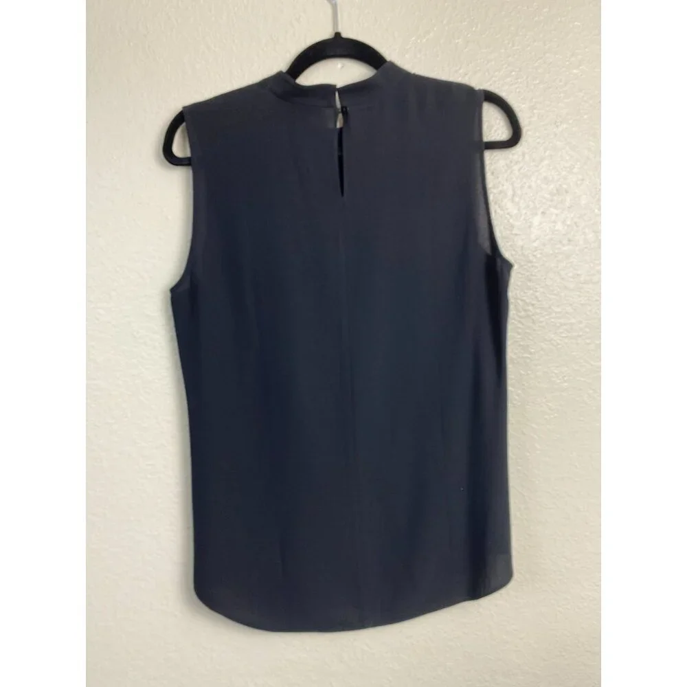 EILEEN‎ FISHER Womens Sleeveless tank Top Medium Petite Black career Minimalist